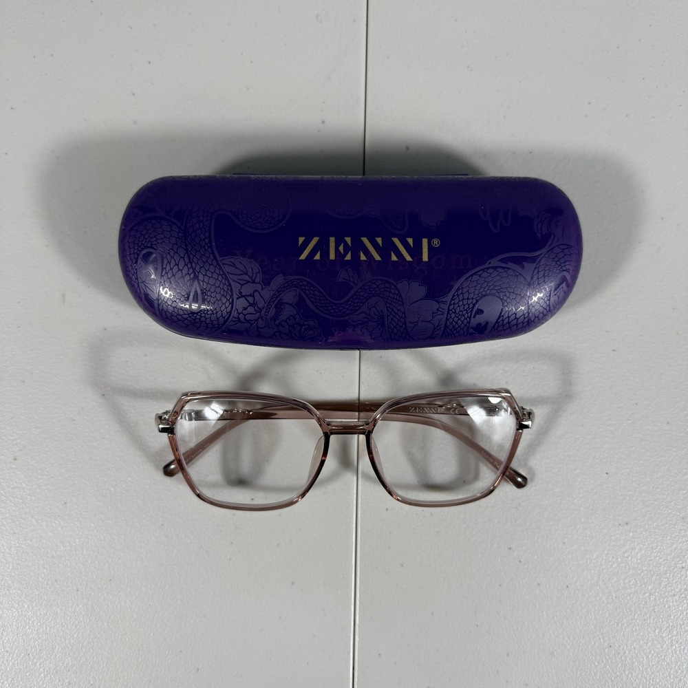 Zenni Eyeglasses Pink Translucent Full Frames Year Of Wisdom